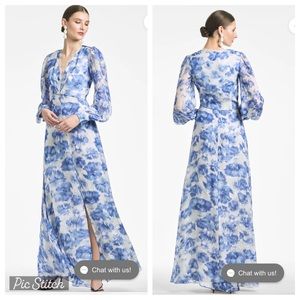 COPY - Sachin & Babi Galina Dress - Azure Watercolor Floral Sz 12